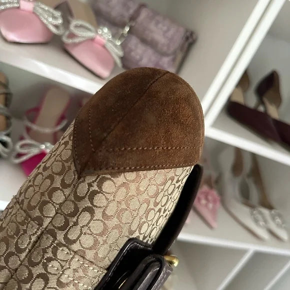 Brown Signature y2k Coach Shoulder Bag 🍒🤎