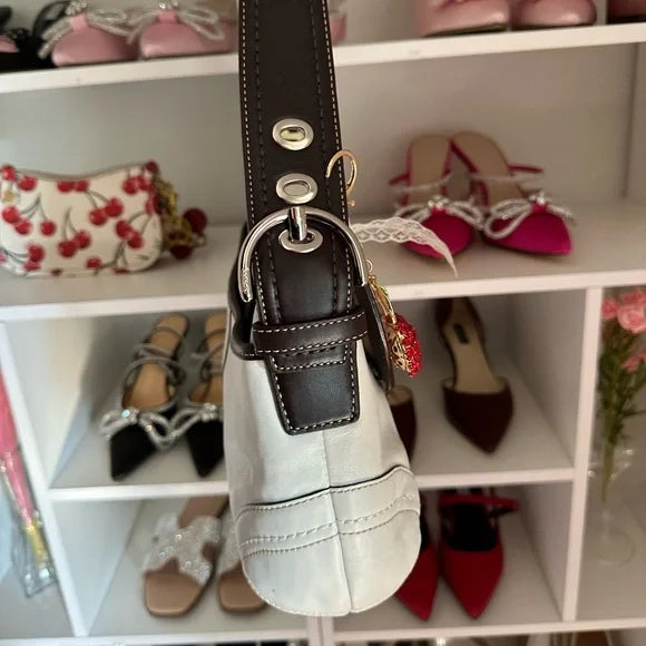 White y2k Coach Soho Flap Bag 🍒🌼