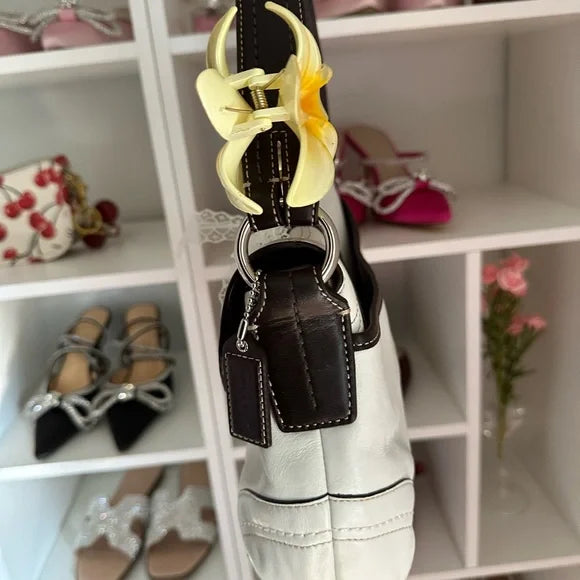 White y2k Coach Soho Flap Bag 🍒🌼