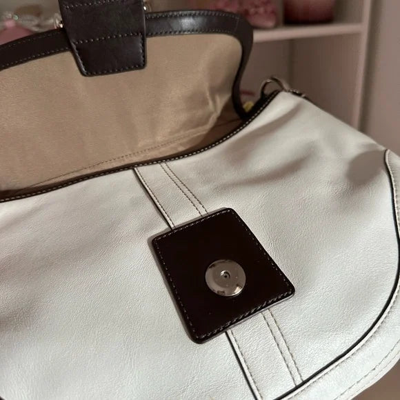 White y2k Coach Soho Flap Bag 🍒🌼