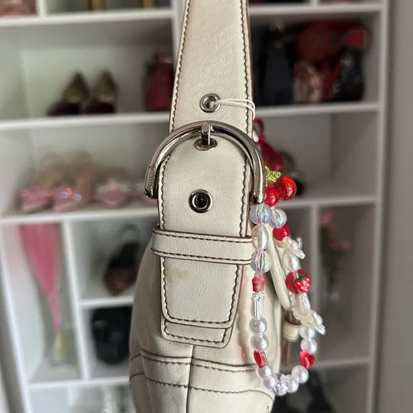 Coach Small White SoHo Flap 🍒🤍
