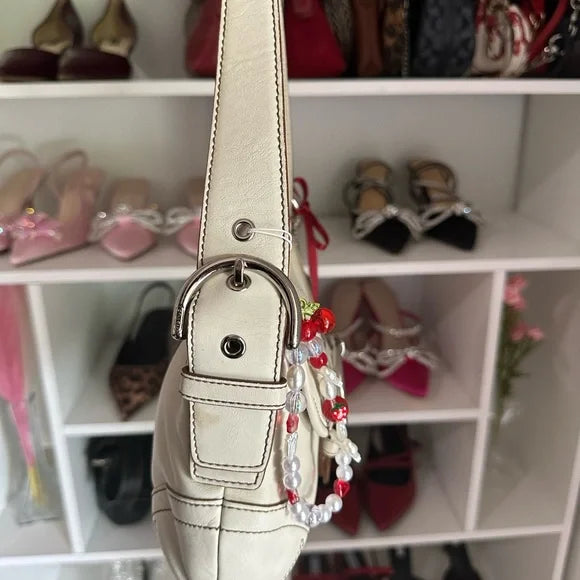Coach Small White SoHo Flap 🍒🤍