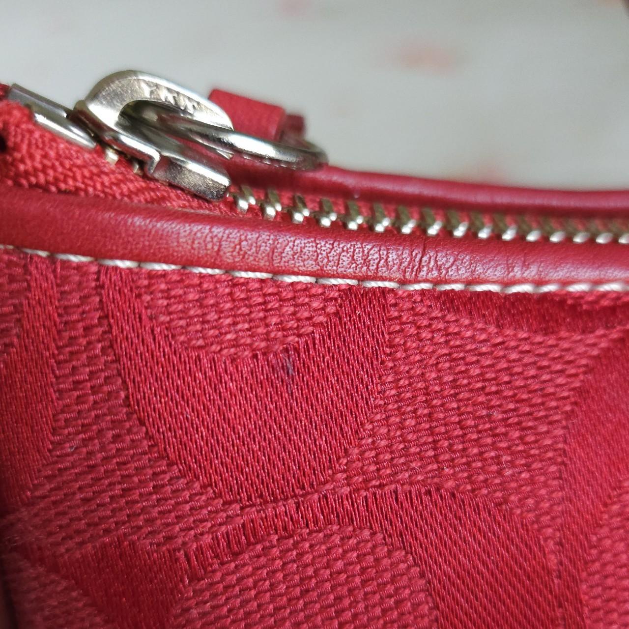 🍒 Y2K Vintage Rare Coach Red East West Baguette Shoulder Bag with coin purse 🍒