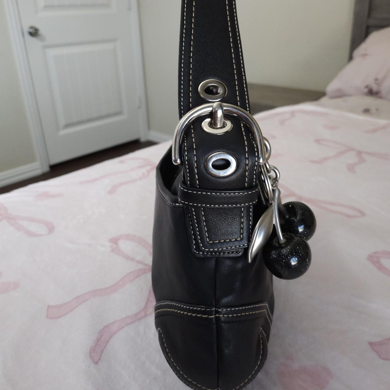 🖤Vintage Coach Y2K Soho Black Buckle Flap Shoulder Bag Purse 🖤