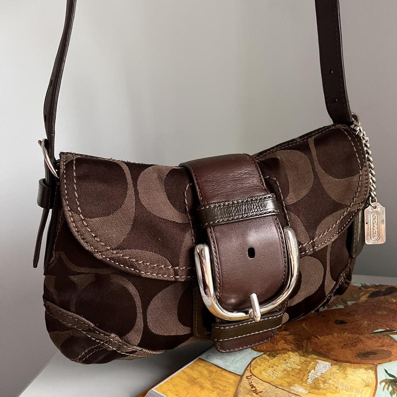 Coach Signature Soho Demi Shoulder Bag - Brown/Silver