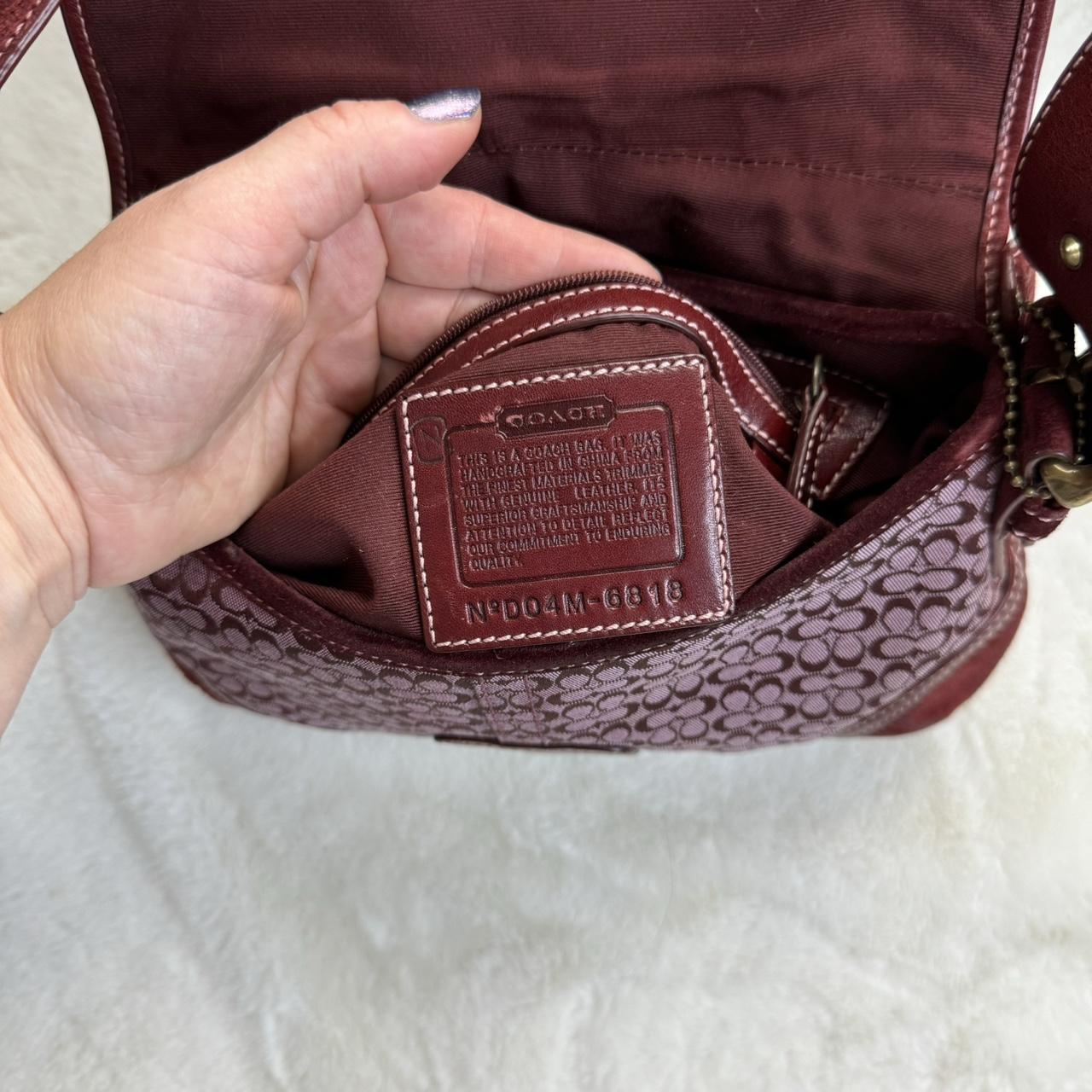 Vintage Y2K Coach Mini Soho Canvas and Suede Burgundy Bag