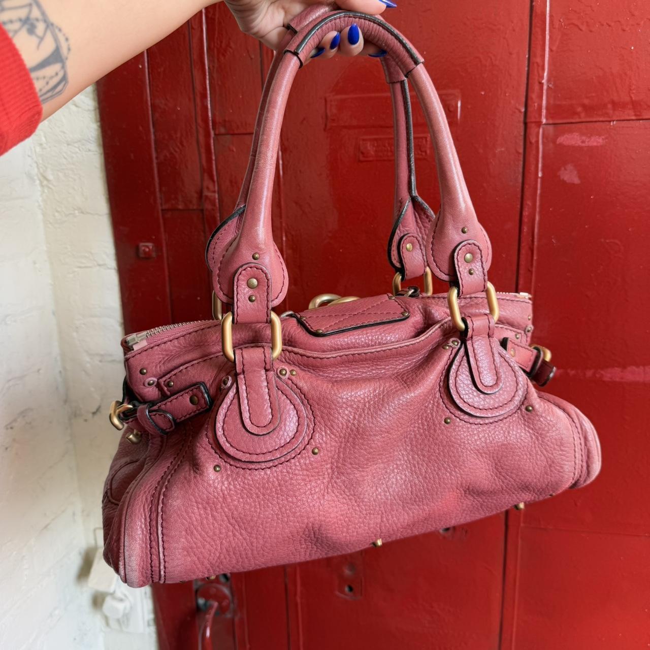 Iconic Chloe paddington bag in beautiful pink color and gold hardware