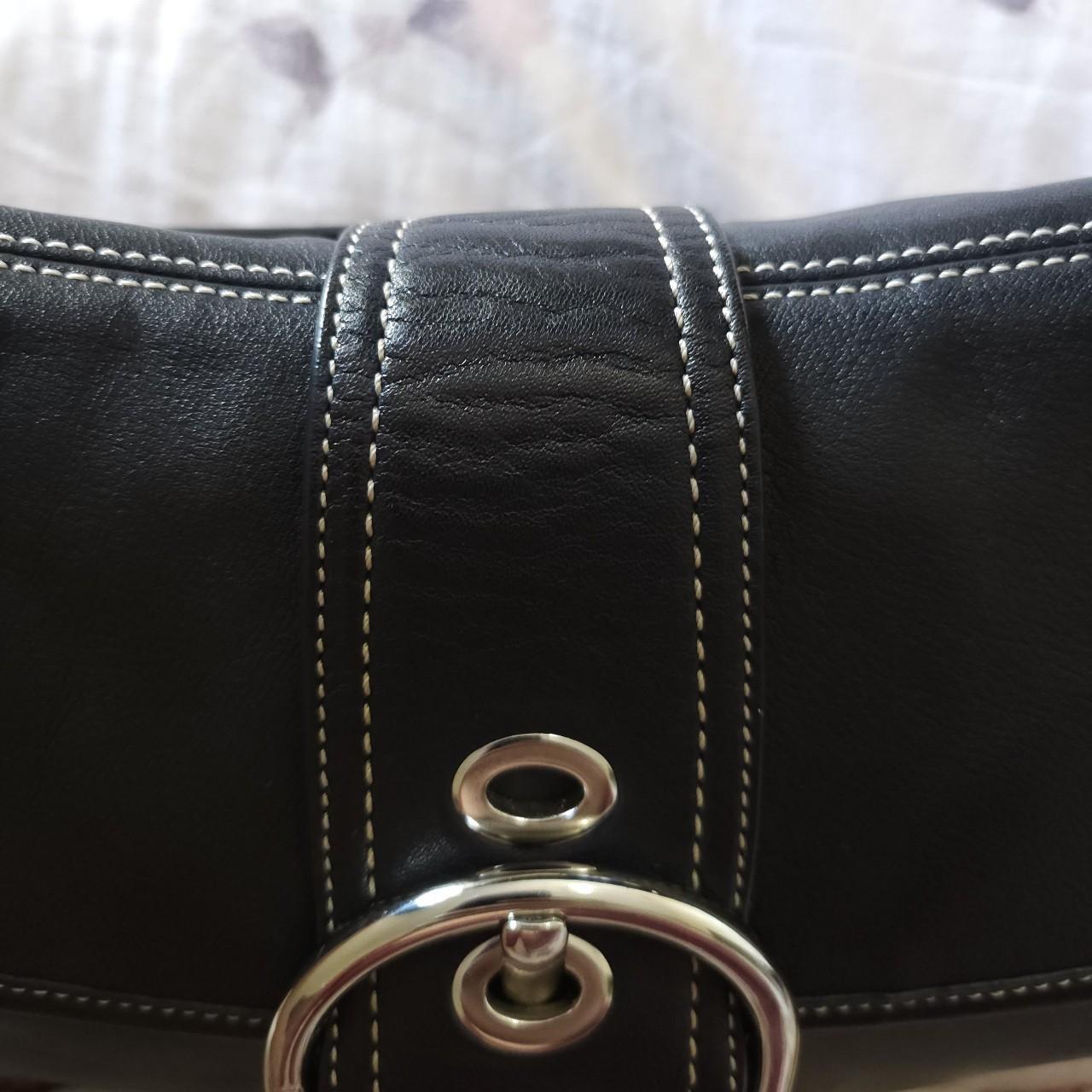 🖤Vintage Coach Y2K Soho Black Buckle Flap Shoulder Bag Purse 🖤