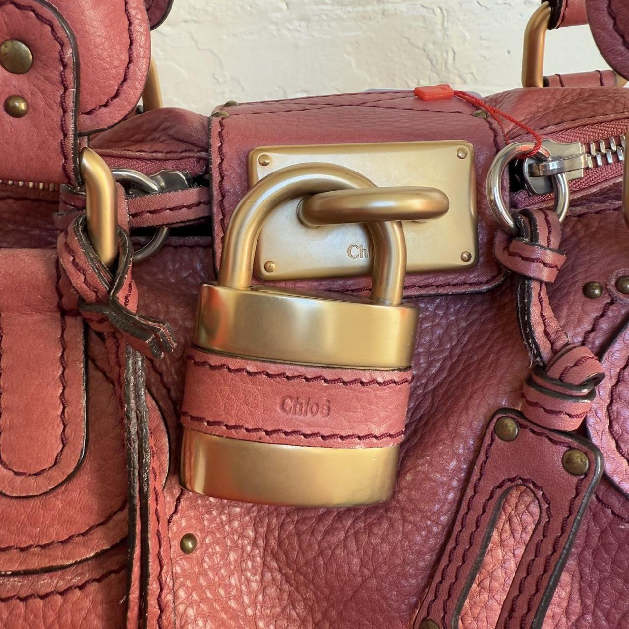 Iconic Chloe paddington bag in beautiful pink color and gold hardware