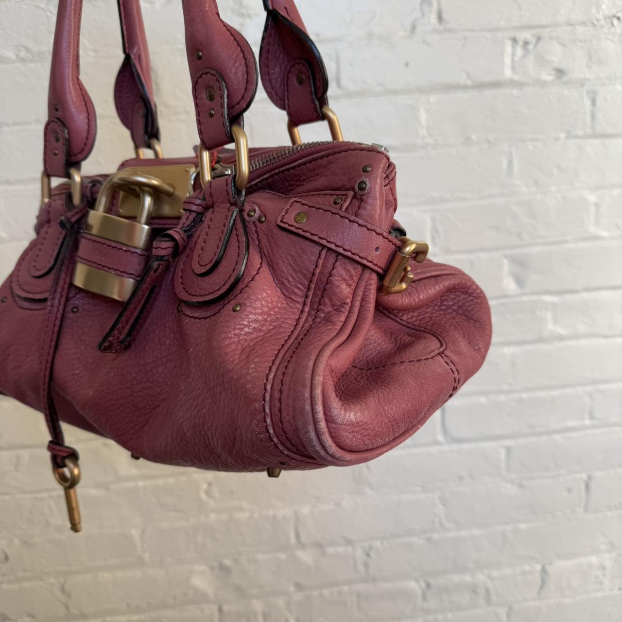 Iconic Chloe paddington bag in beautiful pink color and gold hardware