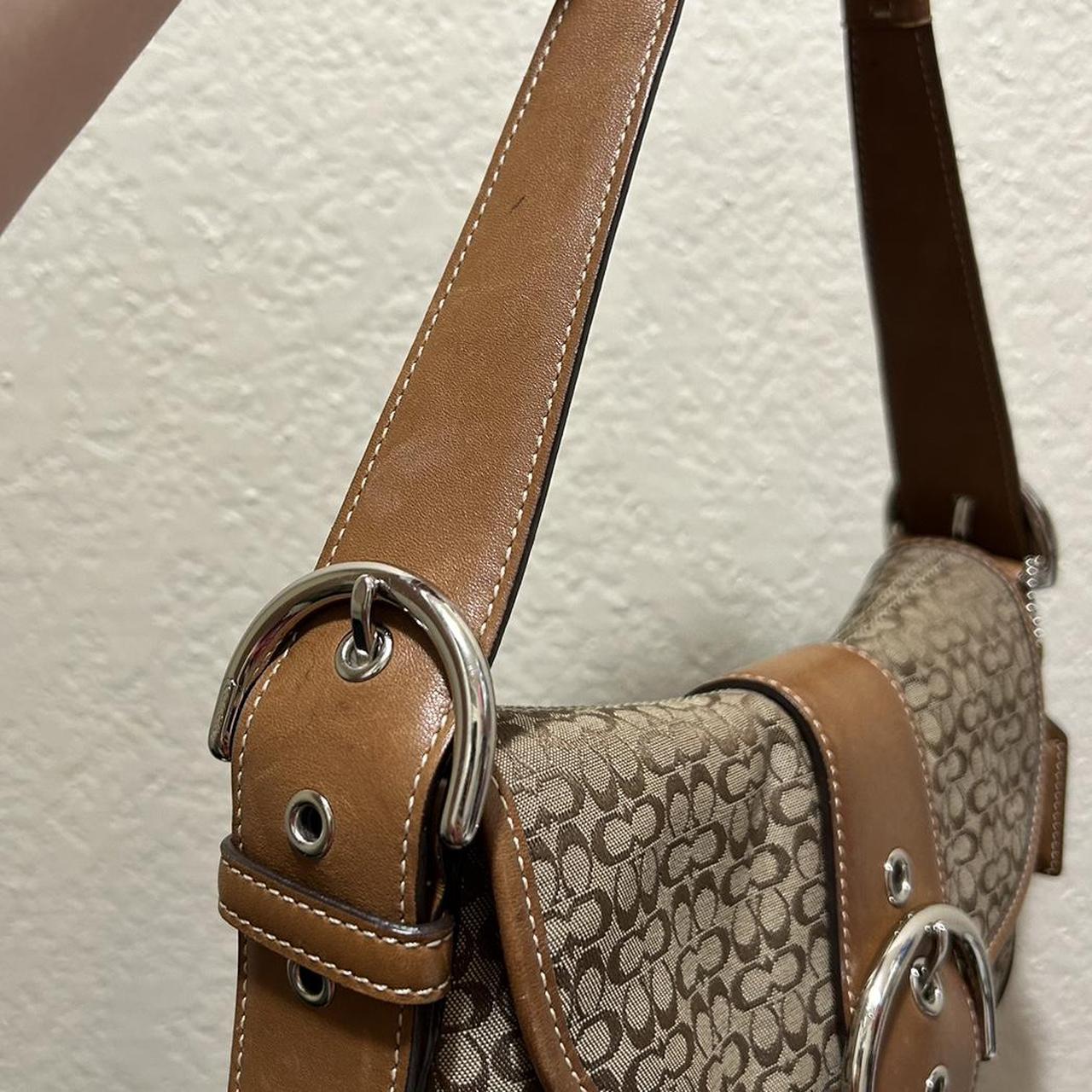 Vintage y2k Coach brown leather soho buckle shoulder