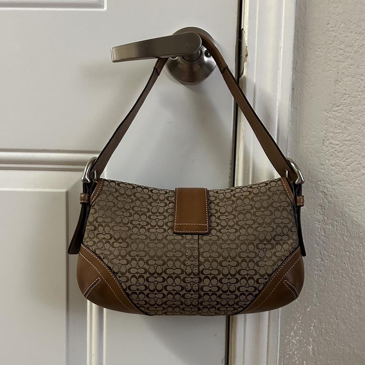 Vintage y2k Coach brown leather soho buckle shoulder