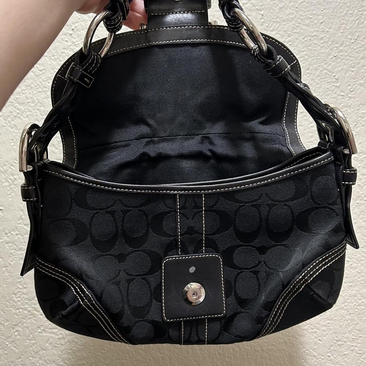 Vintage Y2K black Coach buckle soho shoulder bag