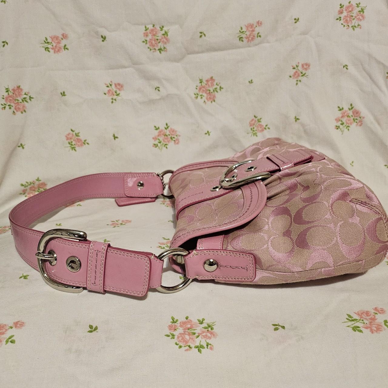 🩷 Vintage Coach Barbie Pink Soho Buckle Signature C's Rare Shoulder Purse 🩷