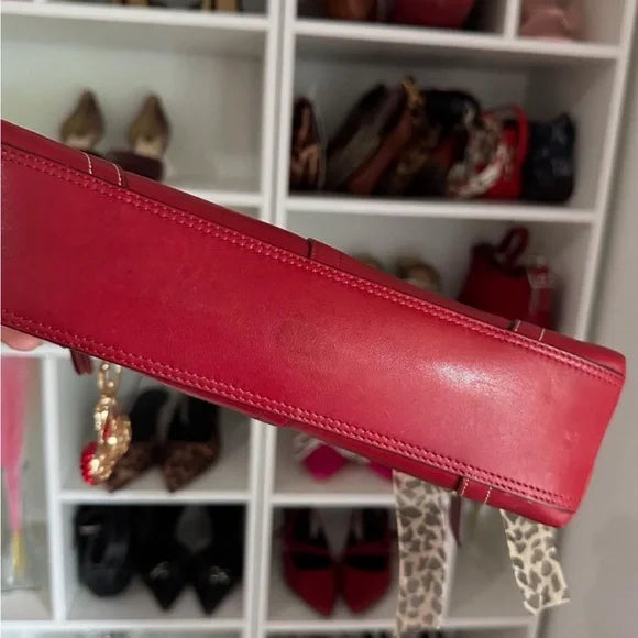 Red Leather y2k Coach Baguette 🍒