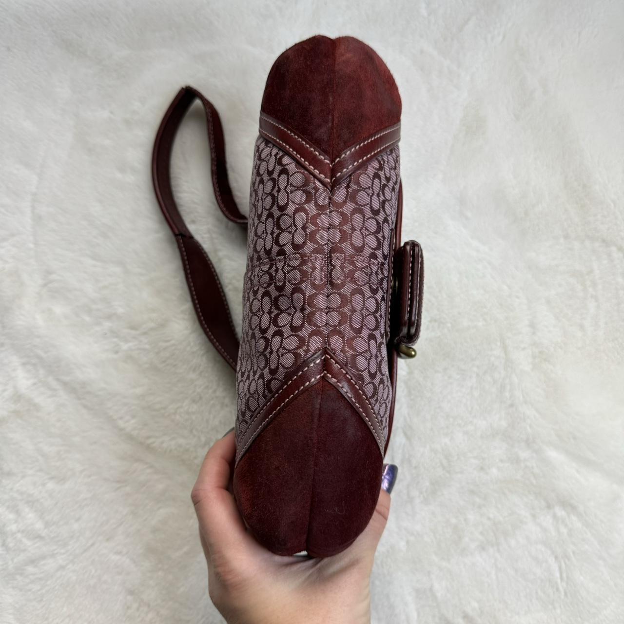 Vintage Y2K Coach Mini Soho Canvas and Suede Burgundy Bag